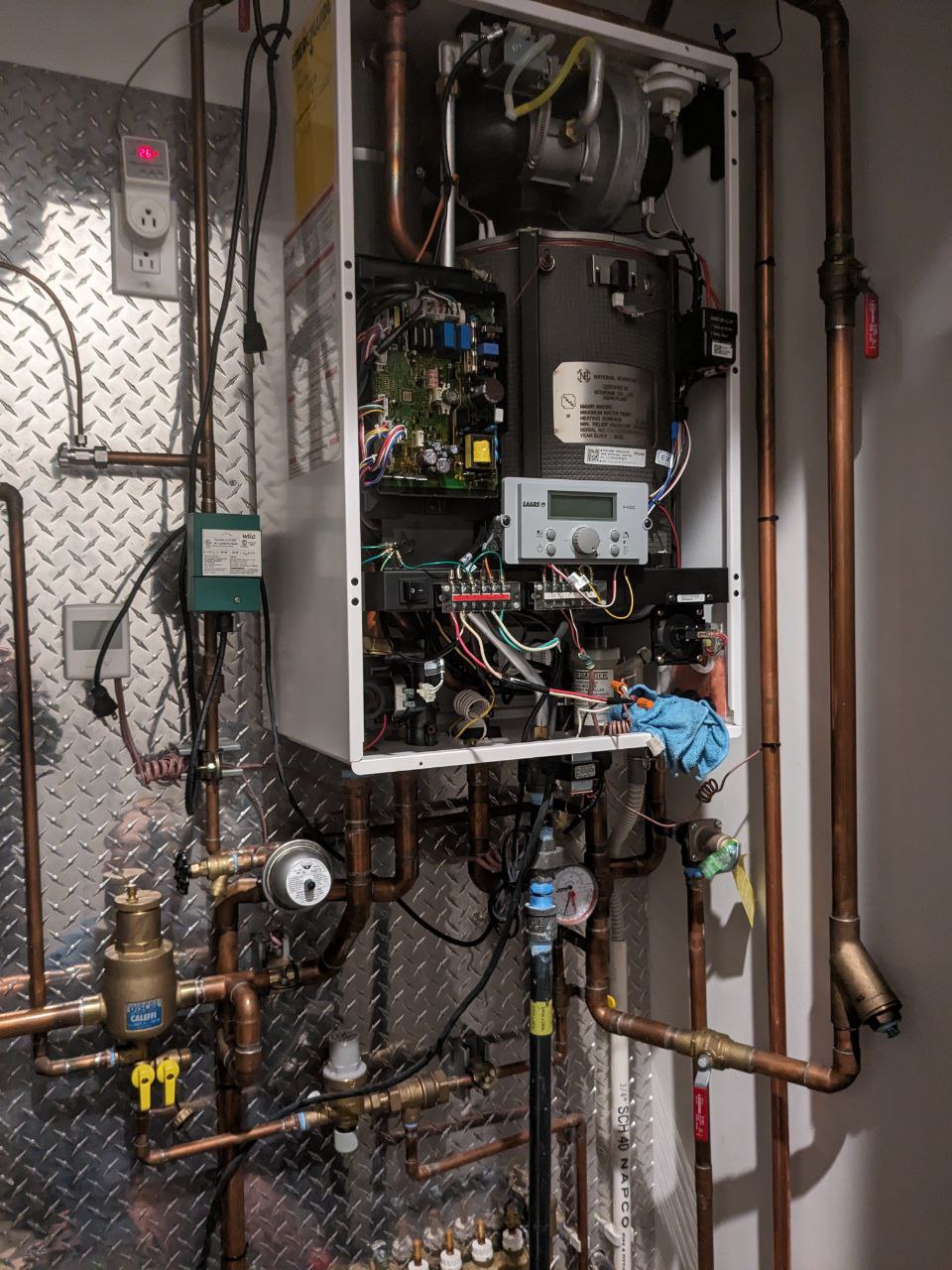 Boiler is being disassembled during repairment